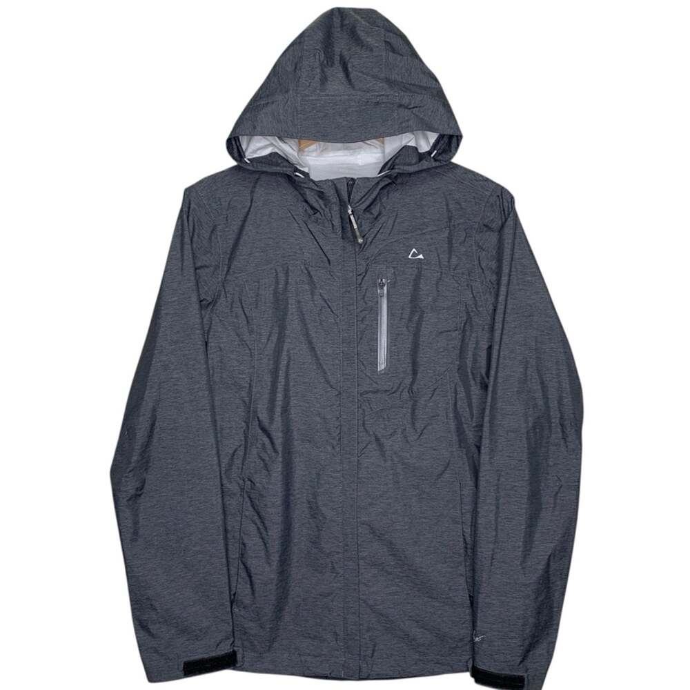 Paradox Waterproof Lightweight Raincoat Jacket L Hooded Travel Heather Charcoal